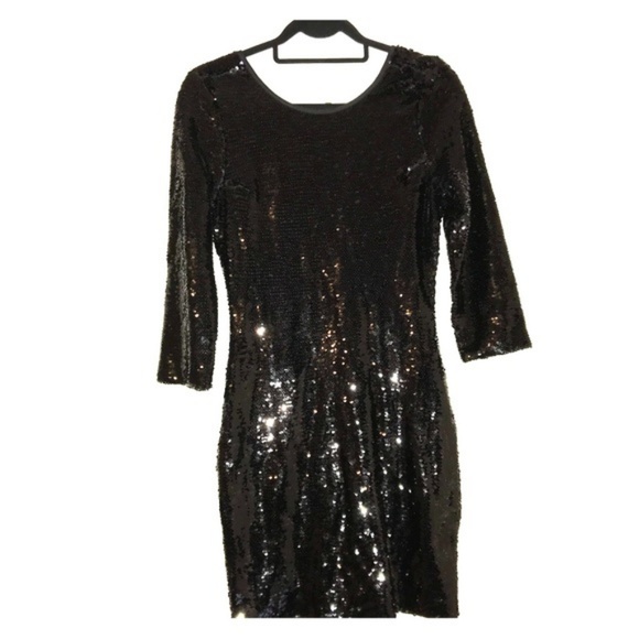 Black Sequin Dress--NWT - Picture 3 of 5